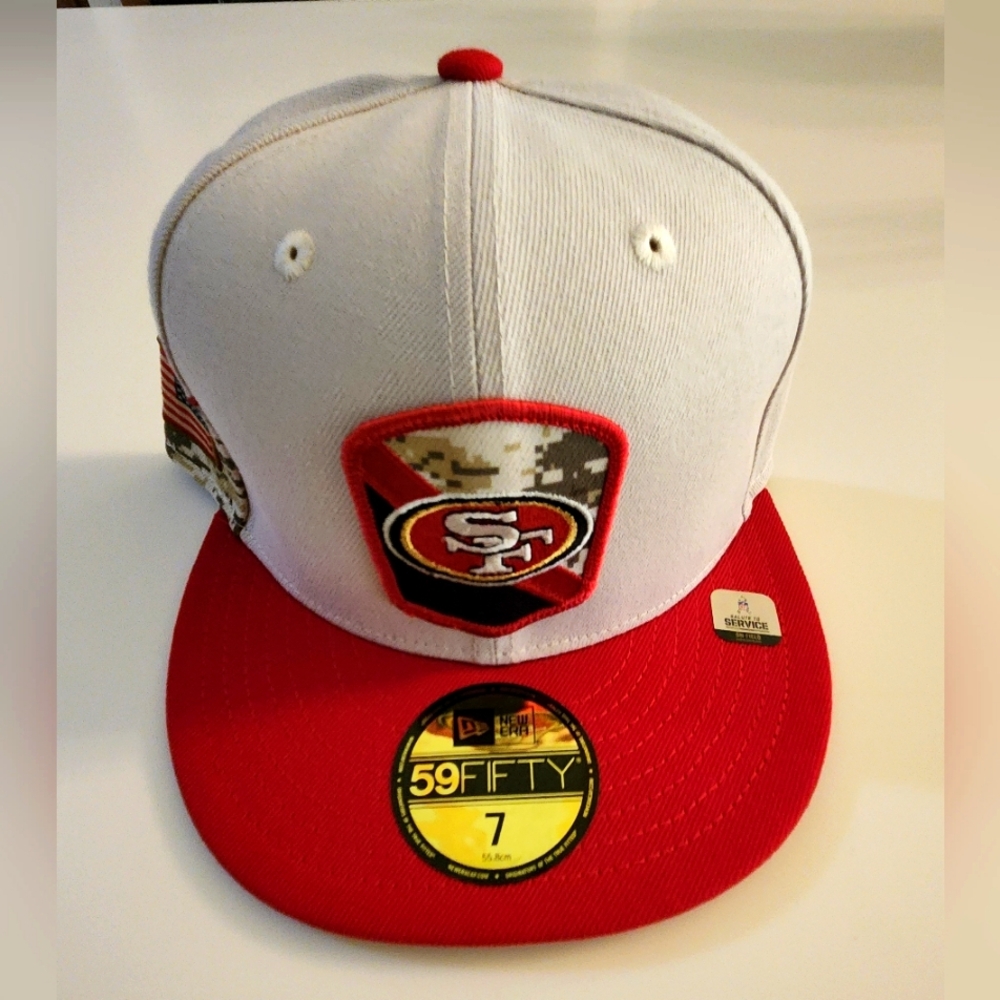 SAN FRANCISCO 49'ERS|New Era 59Fifty Salute To Service|Tan/Camo|Size 7